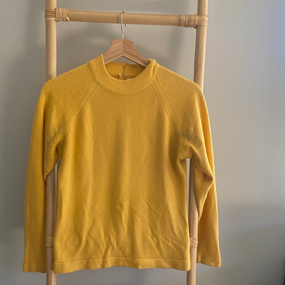 Vintage Talbots Mustard Yellow Crew Neck Sweater